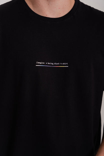 camiseta boring black t-shirt preta